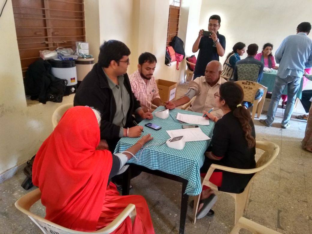 Diabetes and BP camp in rural area